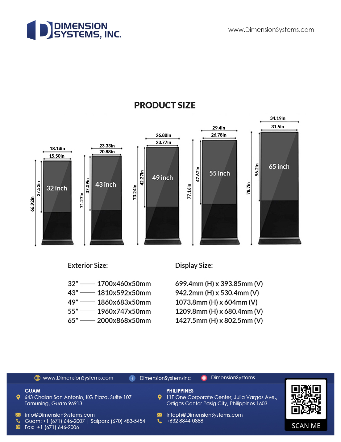 Floor Standing Digital Signage Dimension Systems Inc.